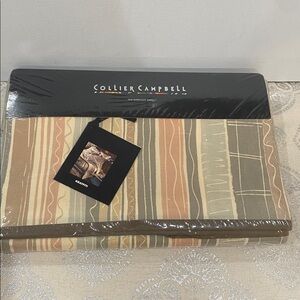 Collier Campbell GRAFFITI Striped Queen FLAT Bed Sheet VTG 90’s New in package